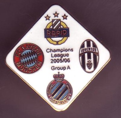 Pin Champions League 2005/06 Bayern Mnchen-Rapid Wien-Juventus-